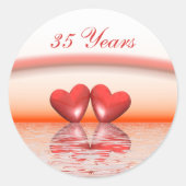 35thアニバーサリーコーラルハート ラウンドシール (正面)