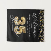 35thクラス懇親会ウェルカムブラック金ゴールド タペストリー (正面(横))