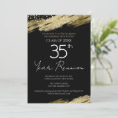 35thクラス懇親会ブラック&金ゴールド招待状 招待状 (スタンド正面)