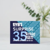 35thサプライズ誕生日日付を保存する斜めVB12 案内ポストカード (スタンド正面)