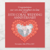 35thサンゴハート記念カスタムワインラベル ワインラベル (シングルラベル)