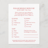 35thサンゴビーズハート記念日の食事の選択 エンクロージャーカード (裏面)