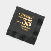 35thバースデーパーティー応援シャンパングラス 箔ナプキン (左)