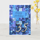 35th誕生日カードと抽象芸術マス。 カード (黄色い花)