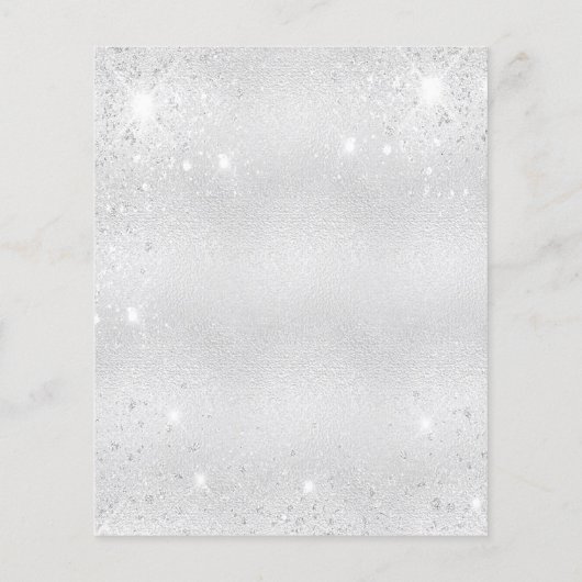 35th誕生日シルバーグリッター予算の招待 (裏面)