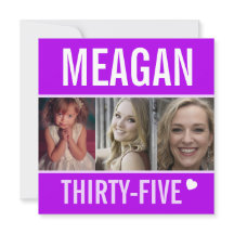 35th誕生日パーティーイベントお祝いフォトパープル