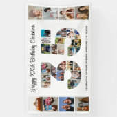 35th誕生日パーティー番号35フォトコラージュ 横断幕 (縦)