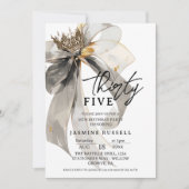 35th35歳の誕生日パーティー女性 招待状 (正面)