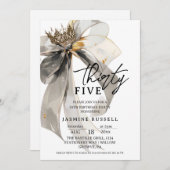 35th35歳の誕生日パーティー女性 招待状 (正面/裏面)