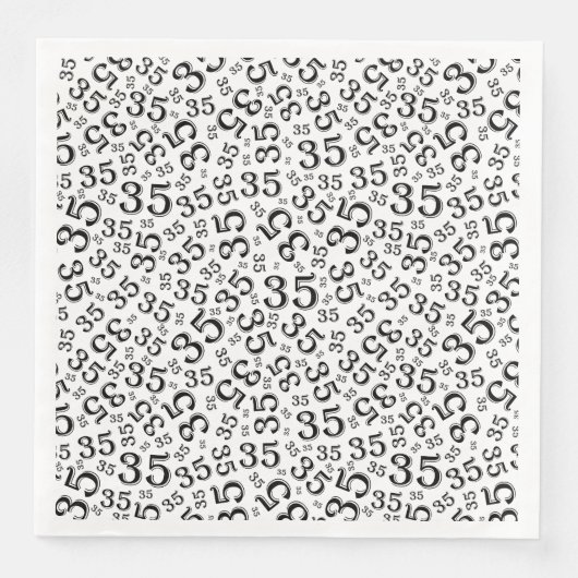 35th Age Random Number Pattern Black/White (正面)