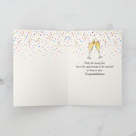 35th Anniversary Party Wine Bottle and Two Glasses カード (内部)