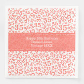 35th Birthday Age Number Pattern Coral/White (正面)