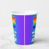 35th Birthday: Colorful, Fun Rainbow Pattern # 35 紙コップ (左)