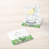 35th Birthday December Birth Flower Holly Custom ペーパーコースター (インサイチュ)