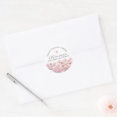 35th Birthday January Birth Flower Custom Favor ラウンドシール (封筒)