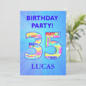 35th Birthday Partyへの招待の追加 招待状 (スタンド正面)