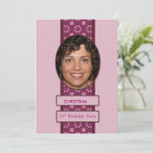 35th Birthday Party招待写真と名前 招待状 (スタンド正面)
