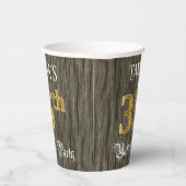 35th Birthday Party — フェイク金ゴールド&ウッドフェイク・ルックス 紙コップ (右)