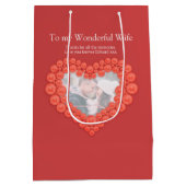 35th coralの結婚記念写真抱き枕 ミディアムペーパーバッグ (裏面)