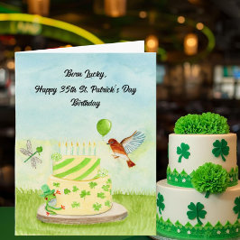 35th  Happy St Patricks Day Birthday カード