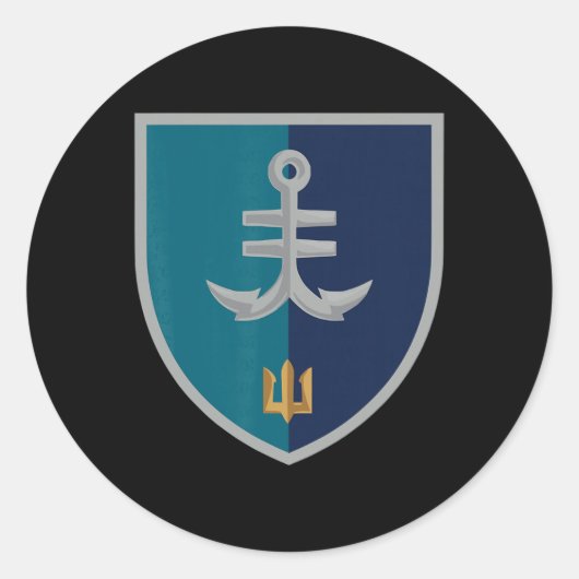 35th Naval Infantry Brigade (ukraine) Ukrainian Mi ラウンドシール (正面)