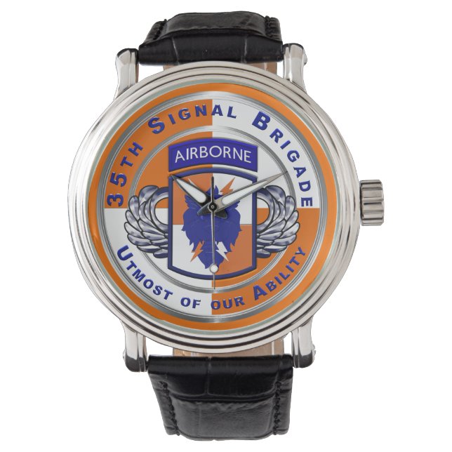 35th Signal Brigade-Airborne  腕時計 (正面)