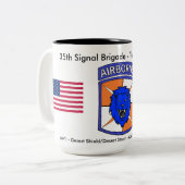35th Signal Brigade Historic Coffee Mug #1 ツートーンマグカップ (正面左)