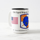 35th Signal Brigade Historic Coffee Mug #2 ツートーンマグカップ (正面左)