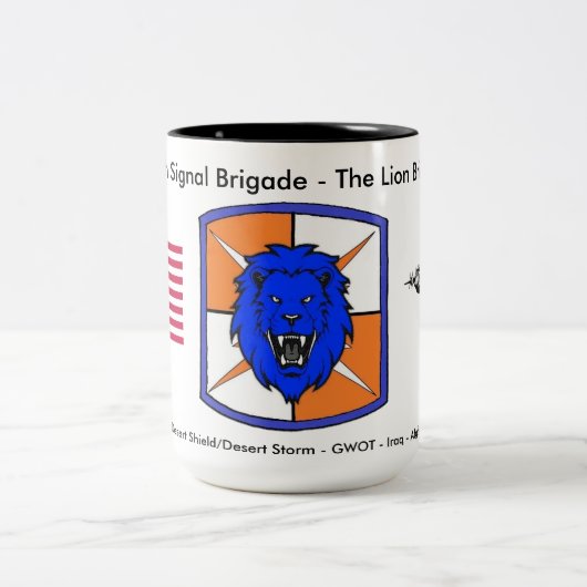 35th Signal Brigade Historic Coffee Mug #2 ツートーンマグカップ (中央)