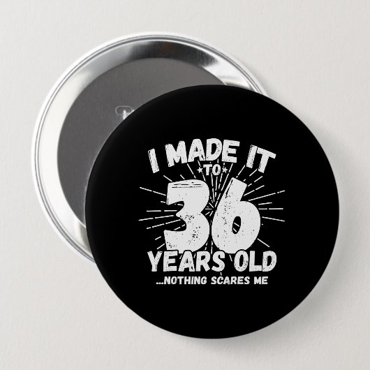 36おもしろい誕生日引用文皮肉36歳 缶バッジ (正面&裏面)