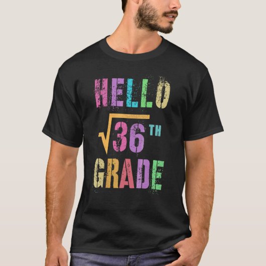 36の平方根をマスターした6年生の数学エリート集団 Tシャツ (正面)