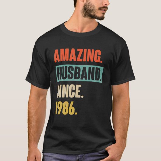 36の結婚アニバーサリーの贈り物 – 素晴らしい夫S Tシャツ (正面)