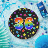 36イベントはっきりした:,おもしろい,カラフル Rainbow 36 ペーパープレート (パーティー)