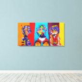 36インチX 18インチストレッチキャンバス抽象芸術レディースプリント キャンバスプリント (インサイチュ (ウッドフロア))