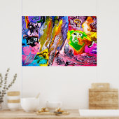 36インチx 24インチカラフル万華鏡のように千変万化するパターンマットアートポスター ポスター (キッチン)