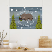 36インチx 24インチ眠いクマ赤ちゃんシャワーのポスター ポスター (キッチン)