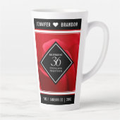 36エレガントバラ結婚記念日お祝い カフェラテマグ (右)