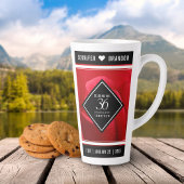 36エレガントバラ結婚記念日お祝い カフェラテマグ