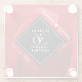 36エレガントバラ結婚記念日お祝い ガラスコースター (裏面)