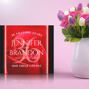 36エレガントバラ結婚記念日お祝い キャンバスプリント