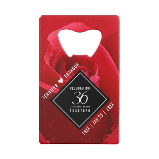 36エレガントバラ結婚記念日お祝い クレジットカード栓抜き (裏面)