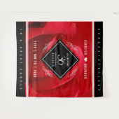 36エレガントバラ結婚記念日お祝い タペストリー (正面(横))