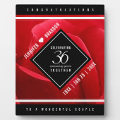 36エレガントバラ結婚記念日お祝い フォトプラーク (正面)