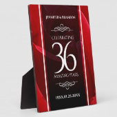 36エレガントバラ結婚記念日お祝い フォトプラーク (側面)