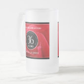 36エレガントバラ結婚記念日お祝い フロストグラスビールジョッキ (正面左)