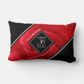 36エレガントバラ結婚記念日お祝い ランバークッション (裏面)