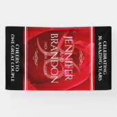 36エレガントバラ結婚記念日お祝い 横断幕 (横)