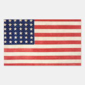 36スター米国国旗のシール 長方形シール (正面)