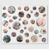 36パーソナライズされたフォトコラージュ ラッピングペーパー (フラット)