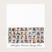 36フォトコラージュあいさつ文の編集可能な色を追加 名刺 (外部フラット)